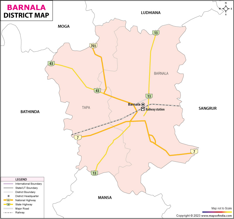 District Map of Barnala