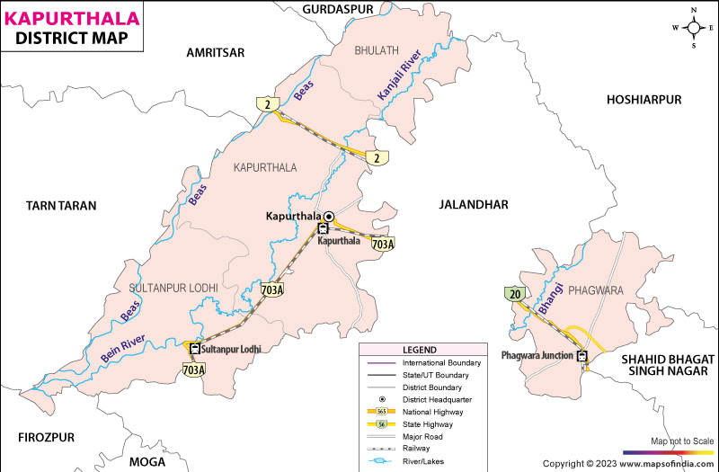 District Map of Kapurthala