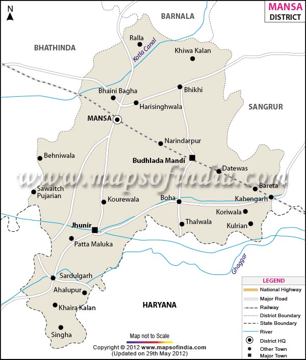 District Map of Mansa