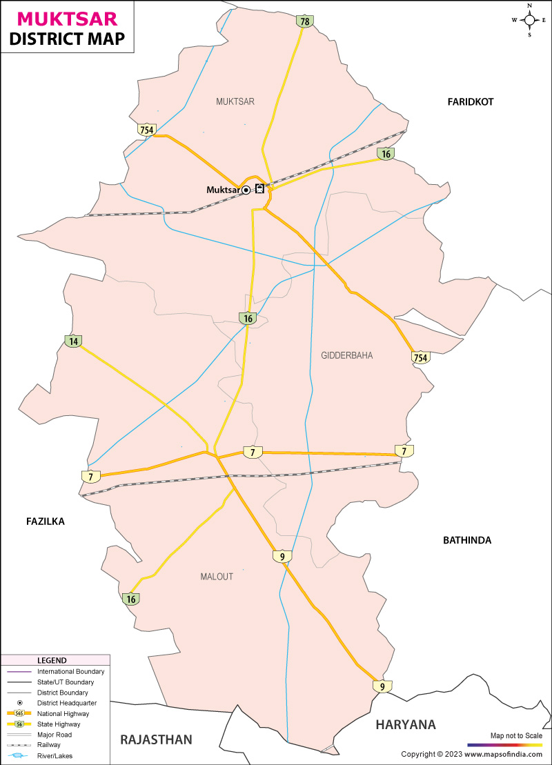 District Map of Muktsar