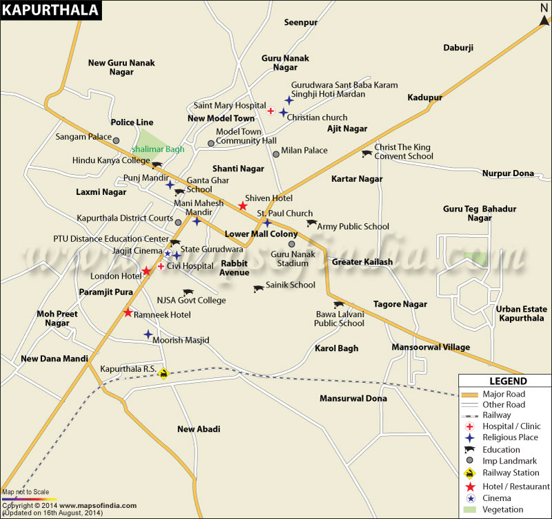 Kapurthala City Map