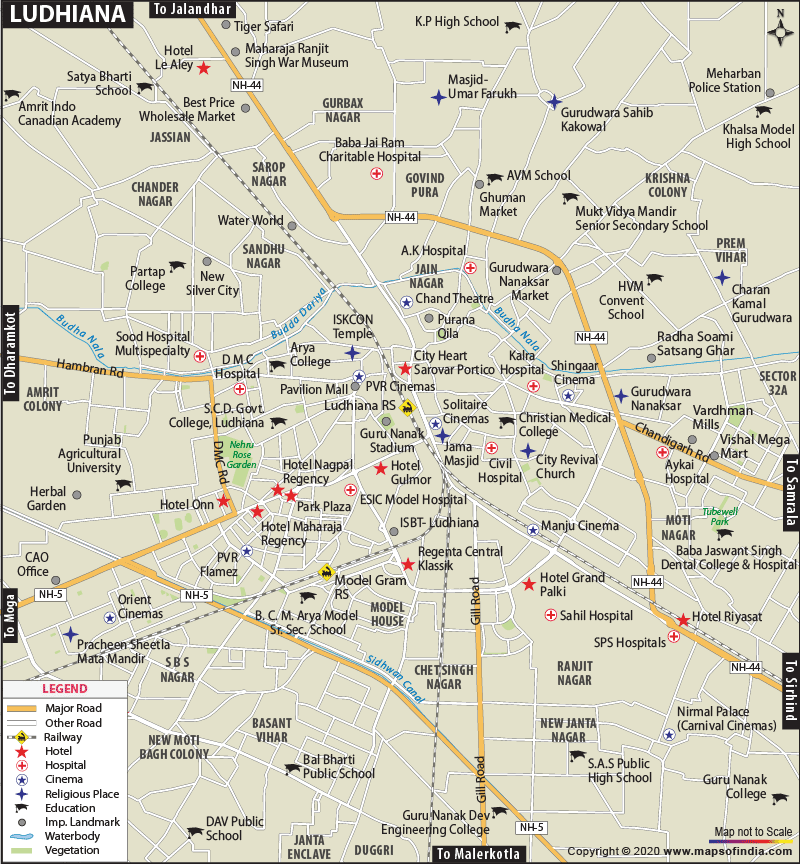 Ludhiana Map

