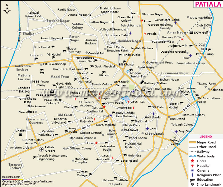 City Map of Patiala