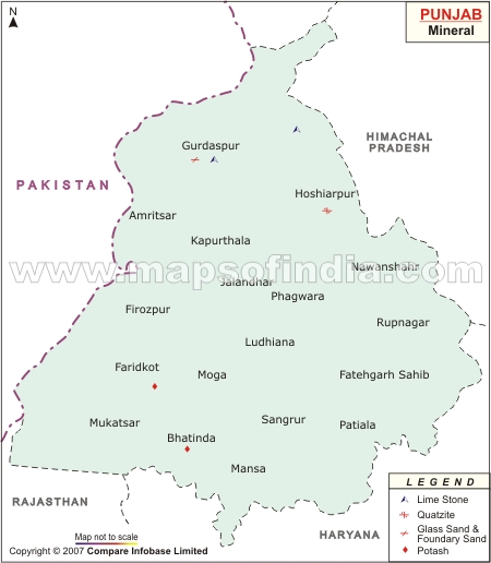 Punjab Mineral Map