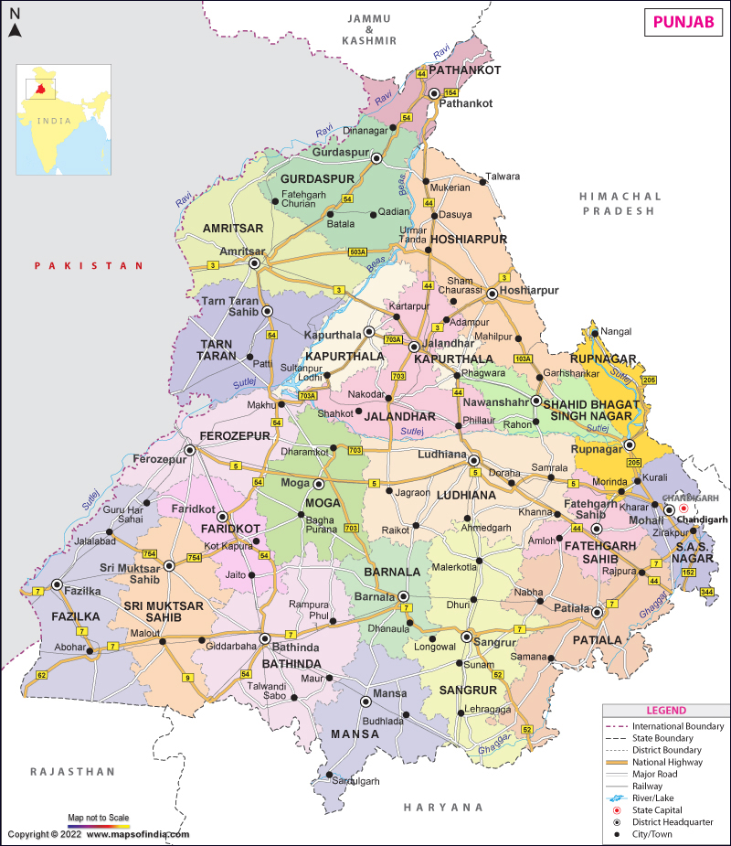 Map of Punjab