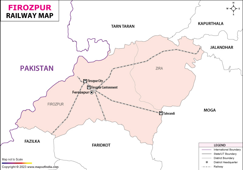 Railway Map of Firozpur