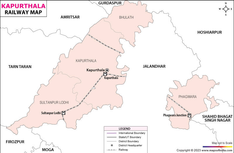 Railway Map of Kapurthala
