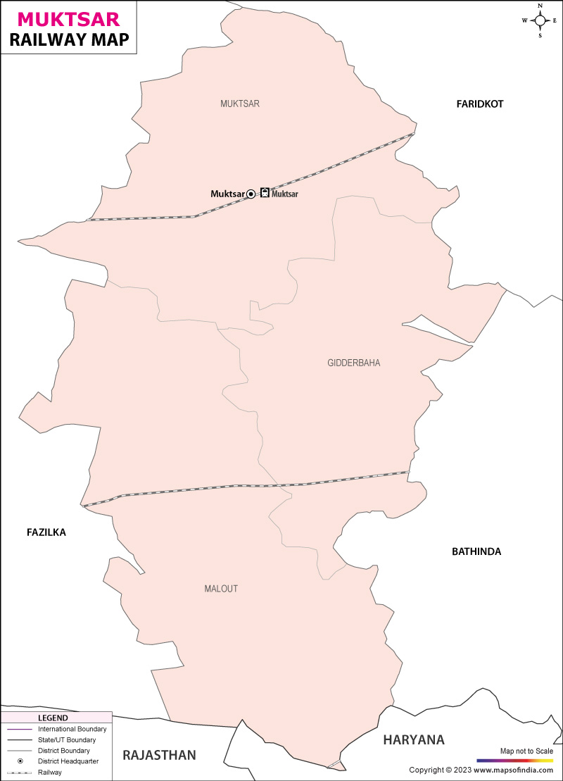 Railway Map of Muktsar