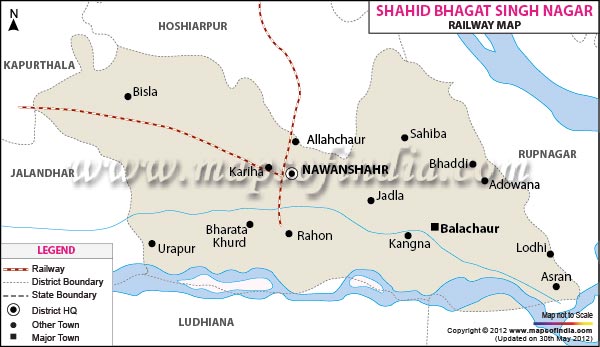 Railway Map of SBS Nagar