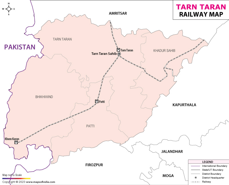 Railway Map of Tarn Taran