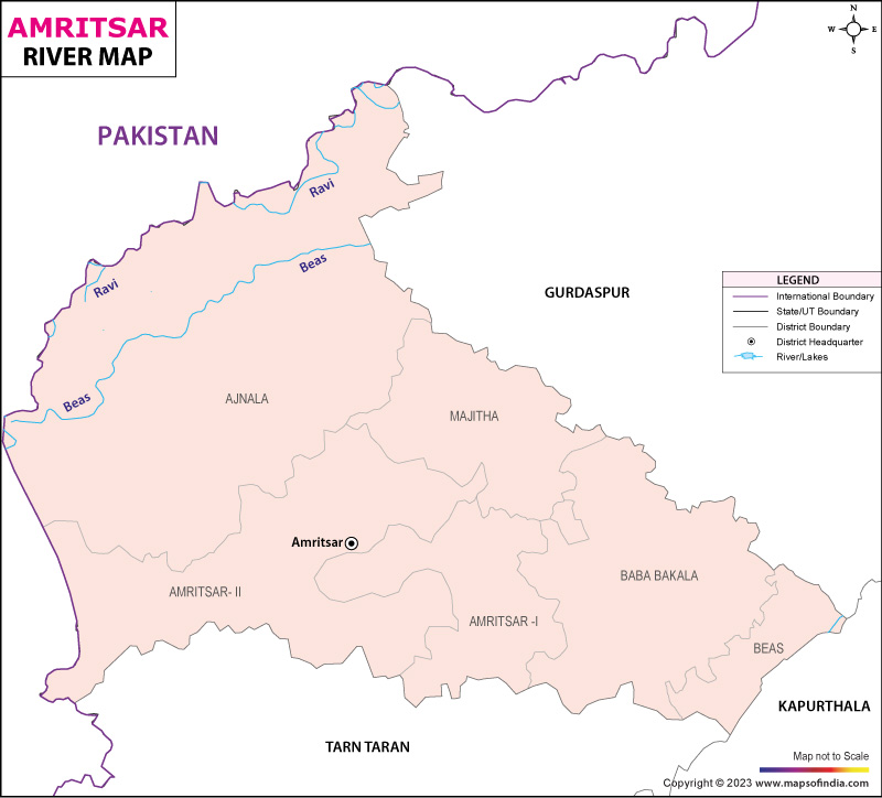 River Map of Amritsar