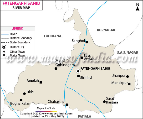 River Map of Fatehgarh Sahib