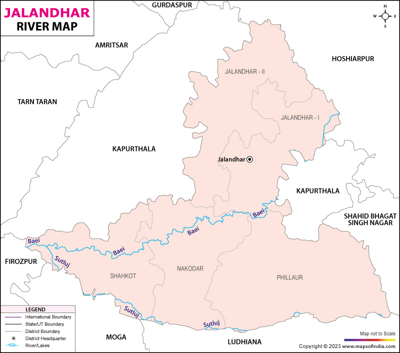 River Map of Jalandhar