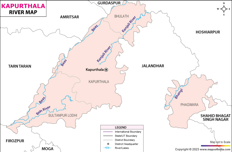 River Map of Kapurthala
