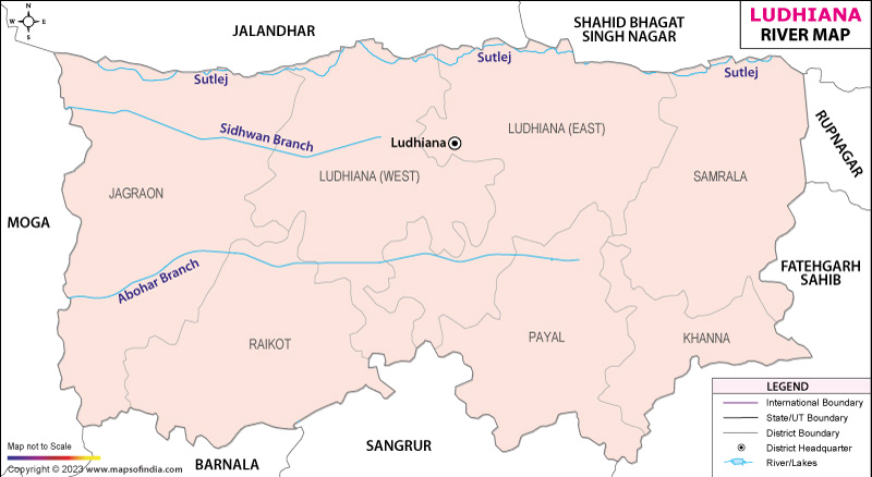 River Map of Ludhiana