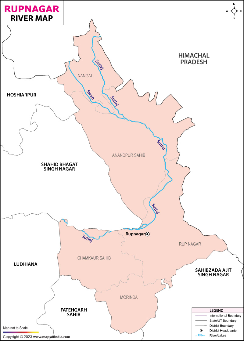River Map of Rupnagar
