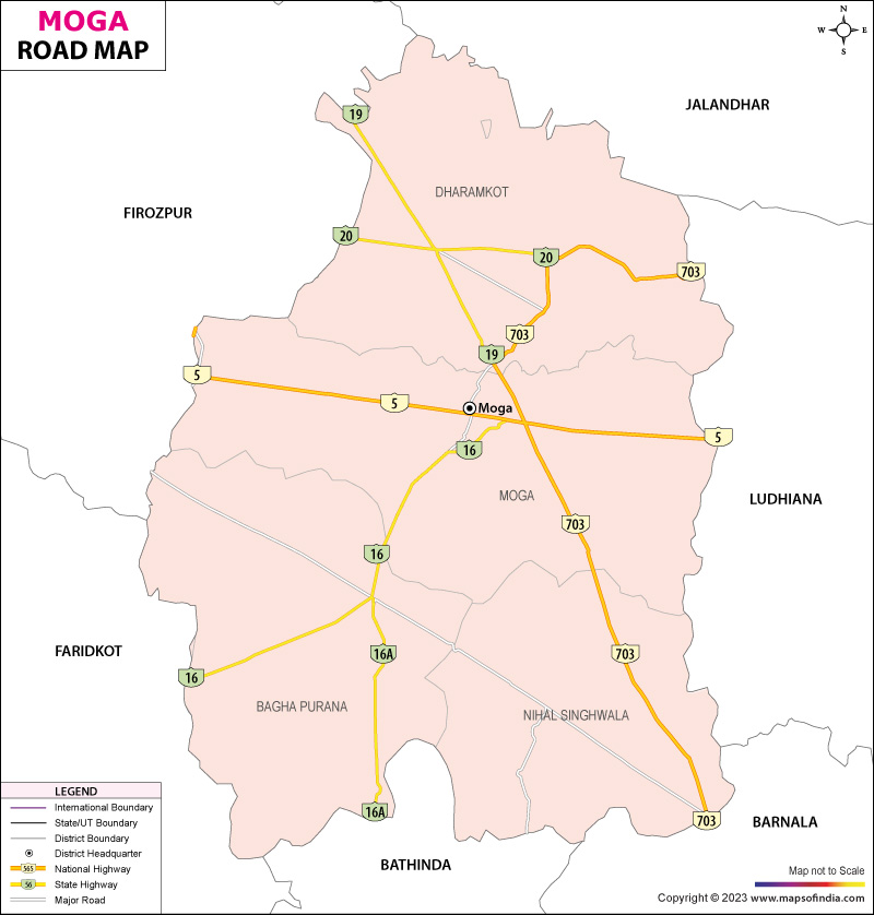 Road Map of Moga