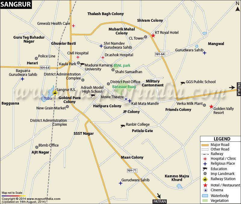 Sangrur City Map