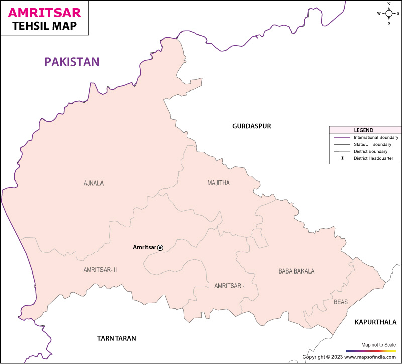 Tehsil Map of Amritsar