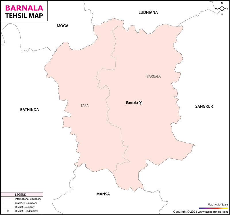 Tehsil Map of Barnala