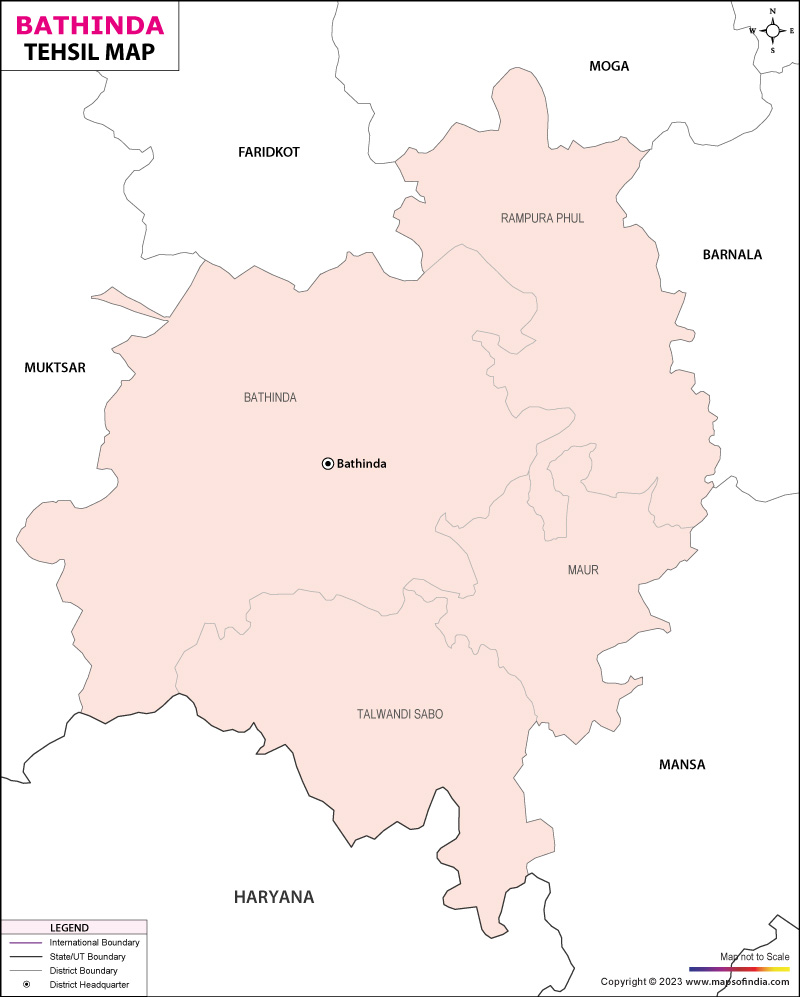 Tehsil Map of Bathinda