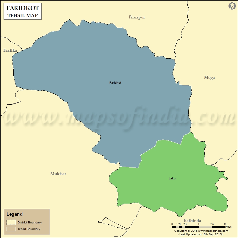 Tehsil Map of Faridkot