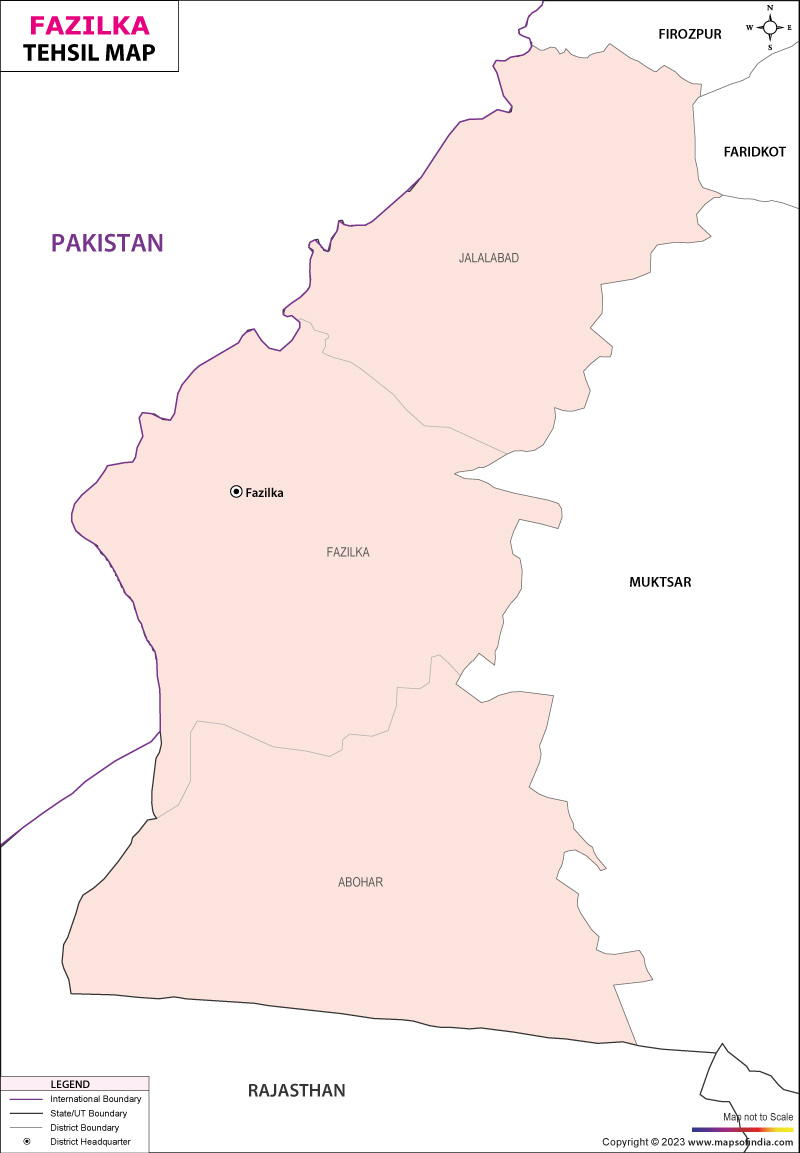 Tehsil Map of Fazilka