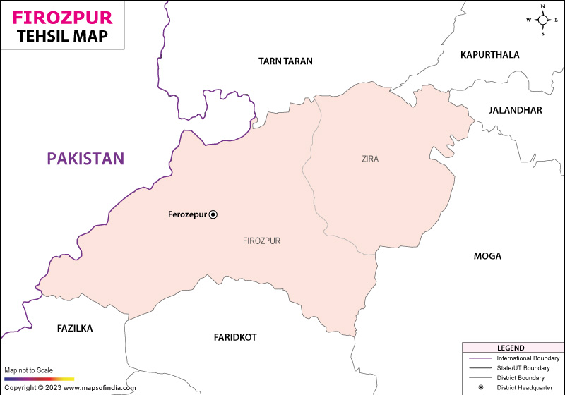 Tehsil Map of Ferozepur