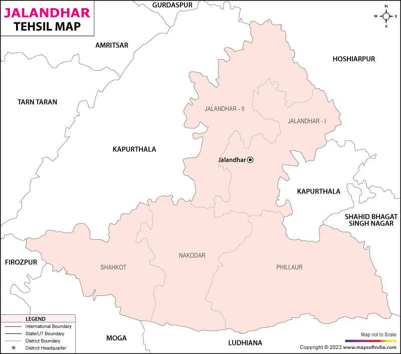 Tehsil Map of Jalandhar