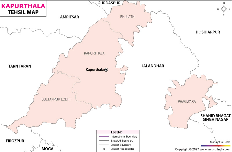 Tehsil Map of Kapurthala