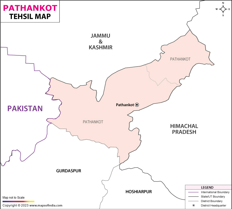 Tehsil Map of Pathankot