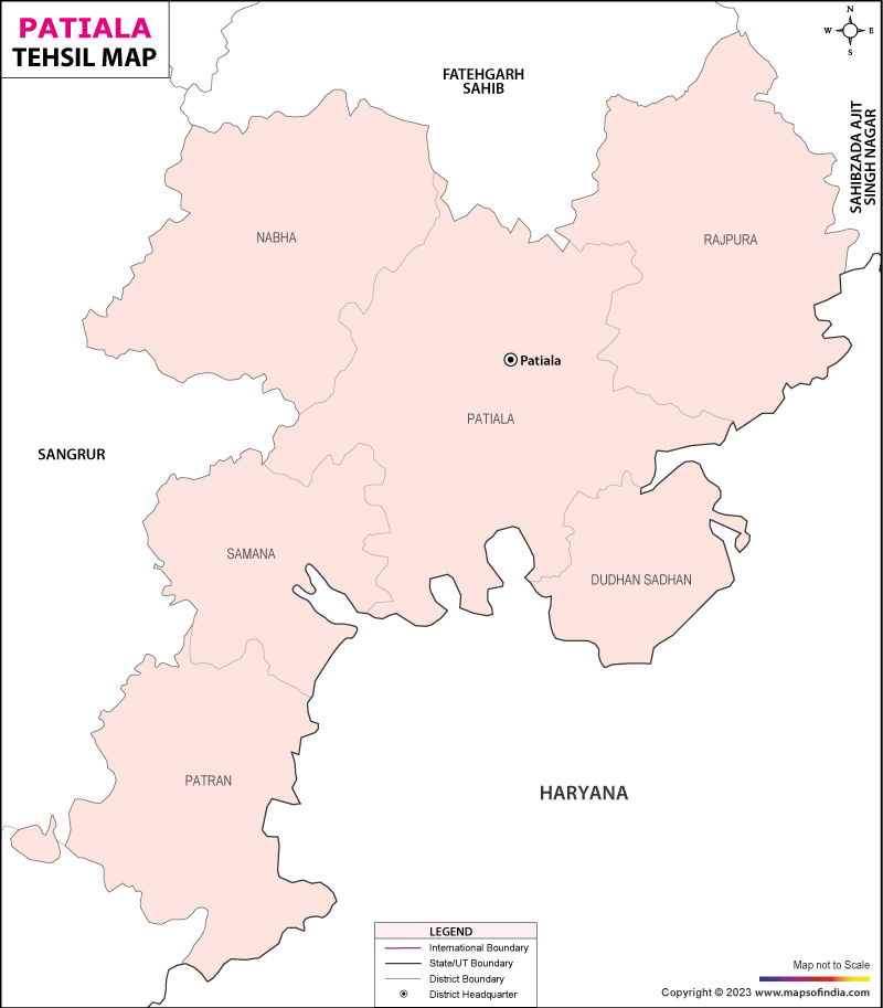 Tehsil Map of Patiala