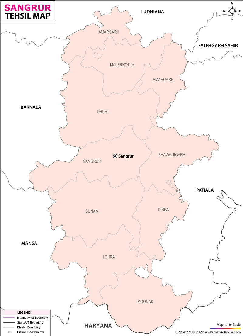 Tehsil Map of Sangrur