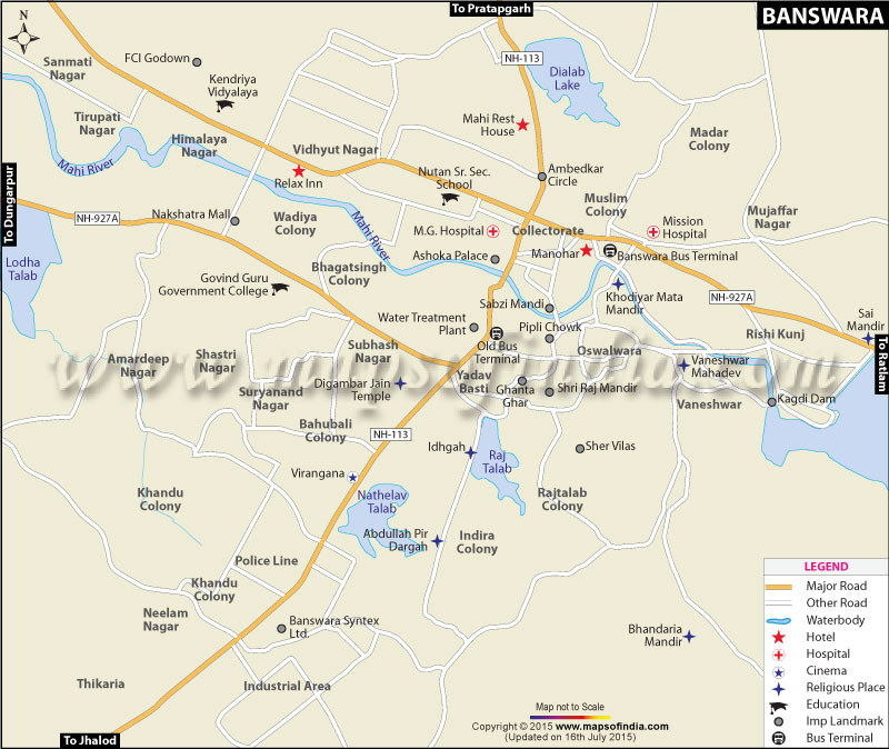 Banswara City Map