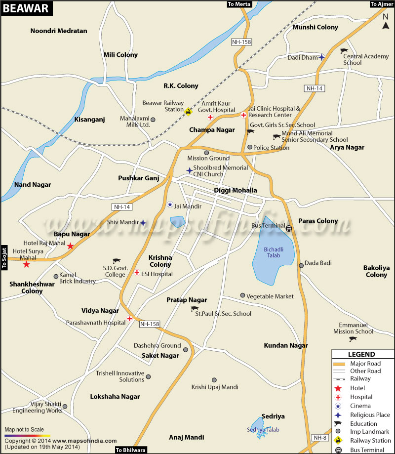 Beawar City Map