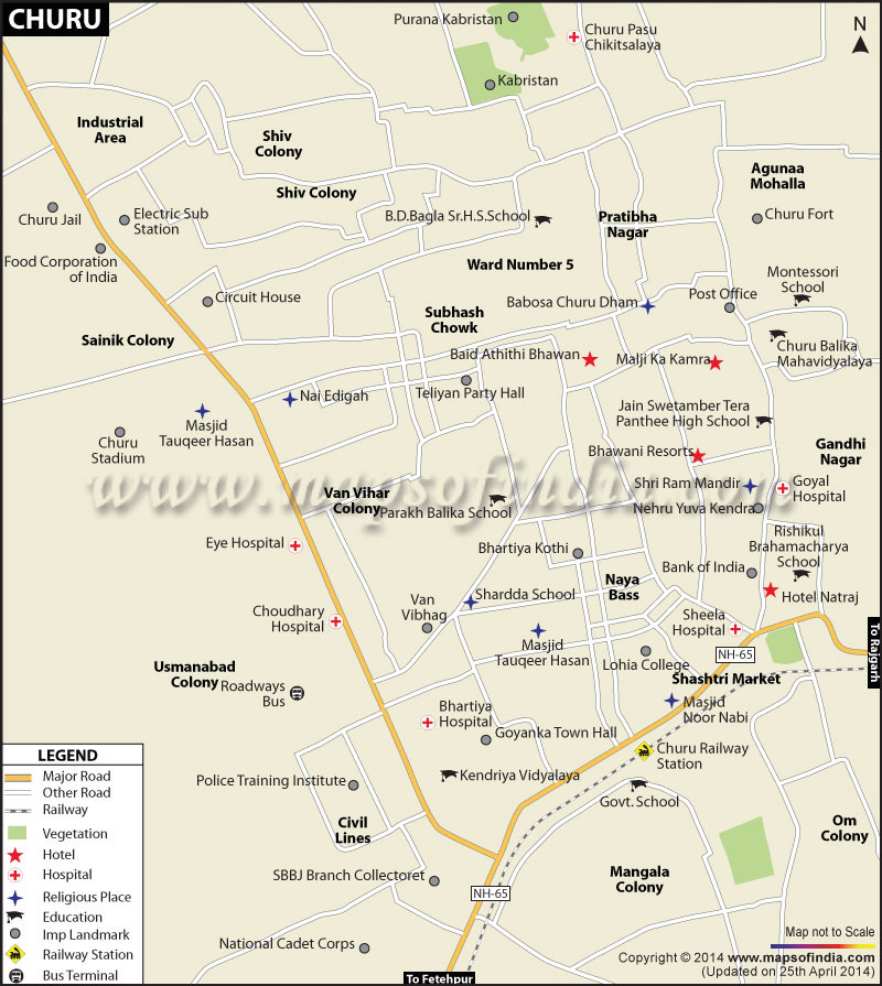 Churu City Map