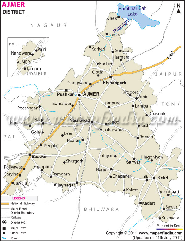 District Map of Ajmer