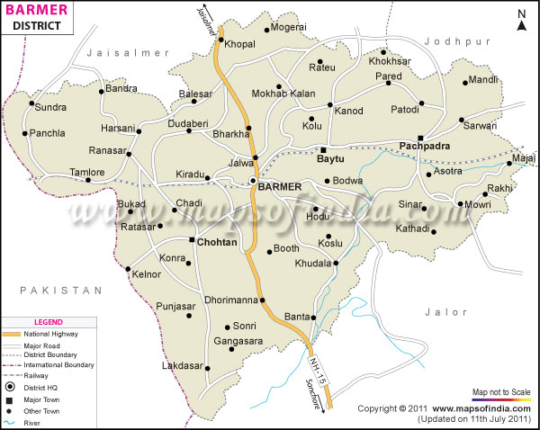 District Map of Barmer