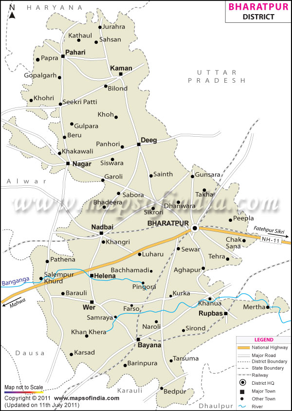 Bharatpur In India Map Bharatpur District Map