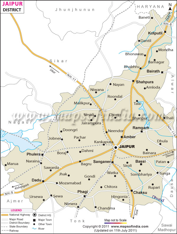 Map Of Jaipur District