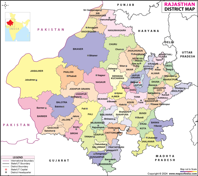 Rajasthan Map
