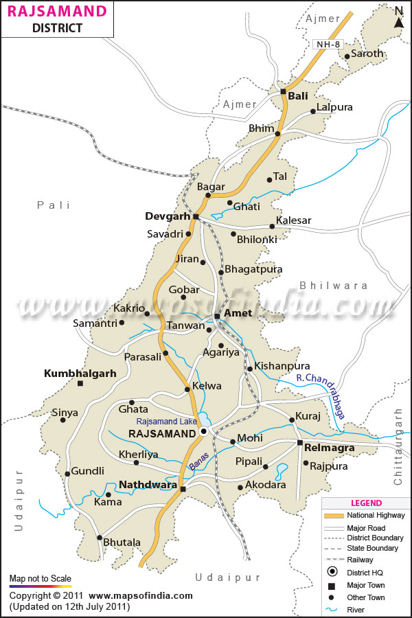 District Map of Rajsamand