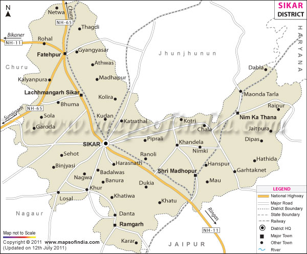 District Map of Sikar