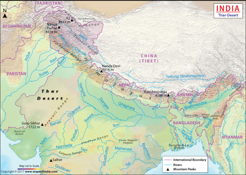 Map of Thar Desert