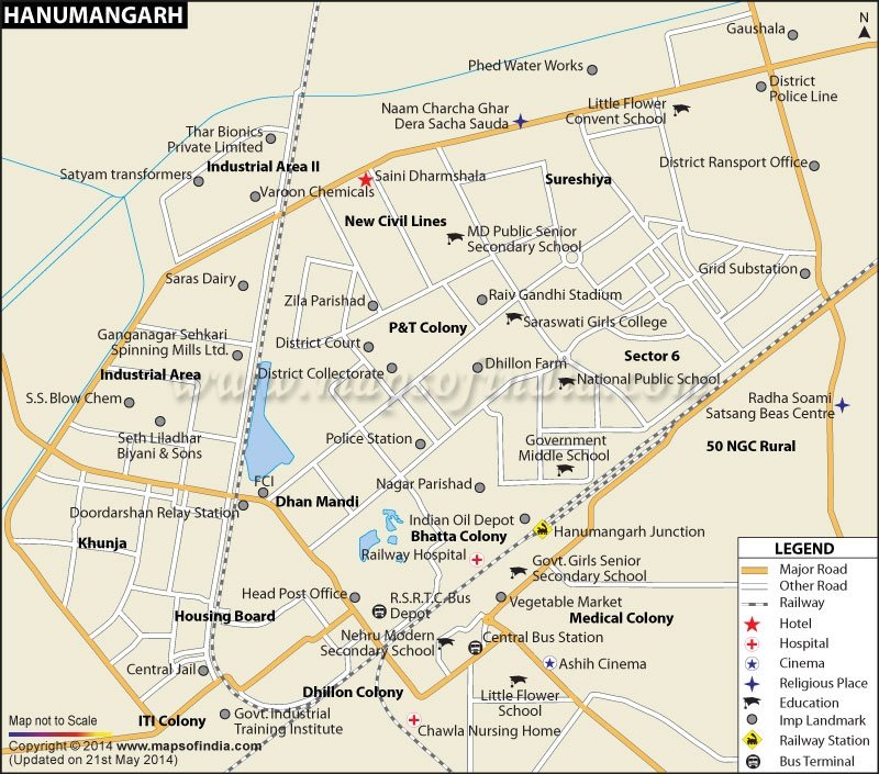 Churu City Map