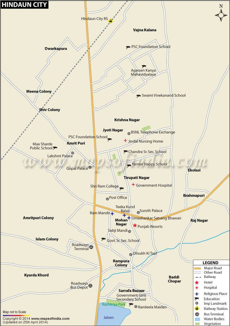Hindaun City Map