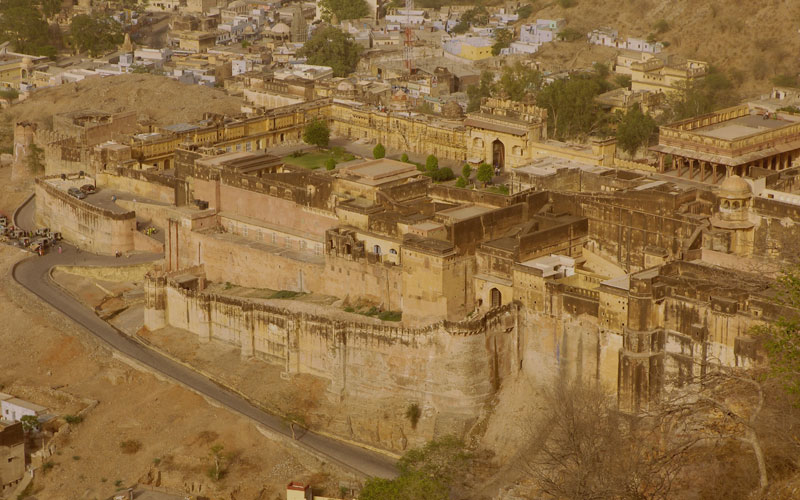 Aerial view of Amber Fort