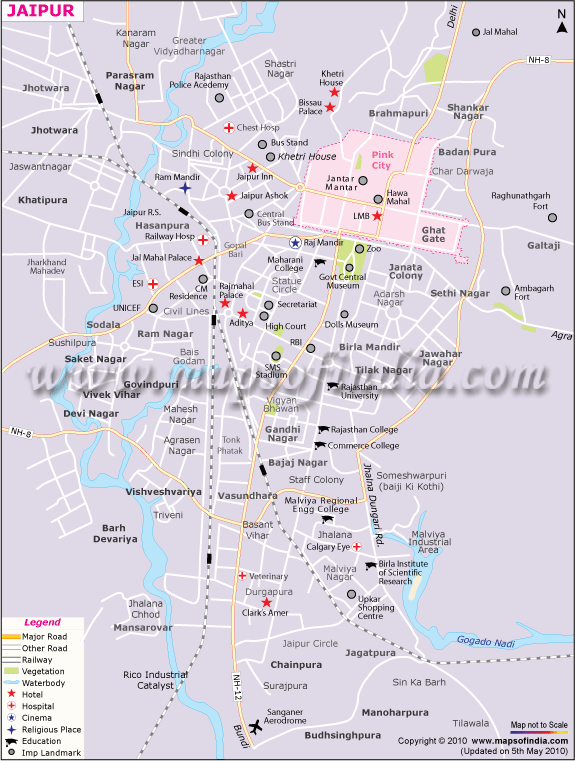 Jaipur Location Map