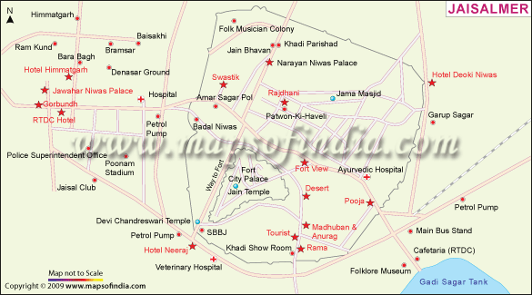 Jaisalmer Location Map