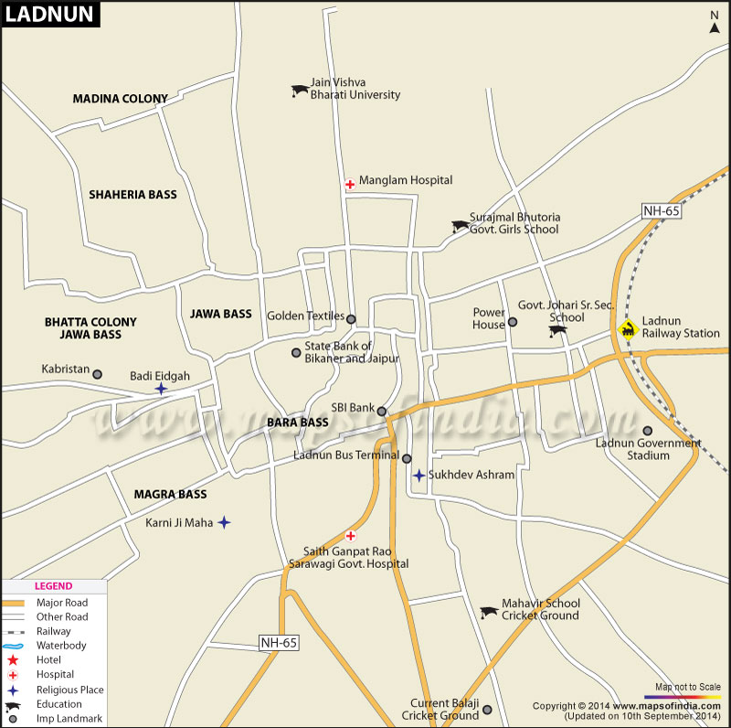 Ladnun City Map